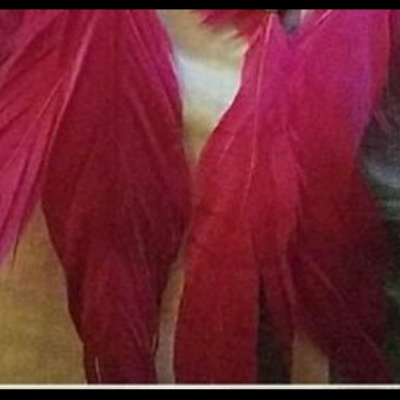 Earrings, boheime, nwot, fuschia - Picture 7 of 8